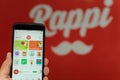 Rappi logo on the phone with the logo at the bottom, Rappi App