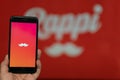 Rappi logo on the phone with the logo at the bottom, Rappi App