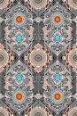 Psychedelic pattern of abstract shapes and strokes in retro style. Generative AI Royalty Free Stock Photo