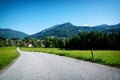 Rapsfeld at the Alps in spring time Royalty Free Stock Photo