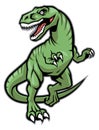 Raptor dinosaur mascot Royalty Free Stock Photo