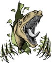 Raptor dinosaur Vector Royalty Free Stock Photo