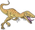 Raptor Dinosaur Vector Illustration Royalty Free Stock Photo