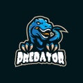 Raptor mascot logo design vector with modern illustration concept style for badge, emblem and t shirt printing. angry raptor Royalty Free Stock Photo