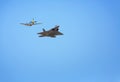 Raptor with P-51 Royalty Free Stock Photo