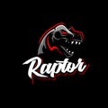 Raptor Tyrannosaurus or T-rex vector logo template Royalty Free Stock Photo