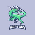 Raptors gaming logo Royalty Free Stock Photo