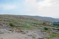 rapturous view of the river and the Uplistsikhe mountains