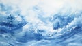 Rapturous Whirlwind: A Majestic Ocean Sky of Ultramarine Blue an Royalty Free Stock Photo