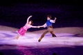 Rapunzel and Flynn dance during Disney on Ice Royalty Free Stock Photo