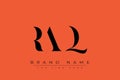 RAQ abstract letter logo design Royalty Free Stock Photo
