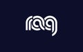 RAQ Creative Unique Modern Letter Logo Design Royalty Free Stock Photo