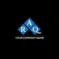 RAQ letter logo design on BLACK background. RAQ creative initials letter logo concept. RAQ letter design Royalty Free Stock Photo