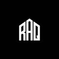RAQ letter logo design on BLACK background. RAQ creative initials letter logo concept. RAQ letter design.RAQ letter logo design on Royalty Free Stock Photo