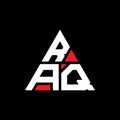 RAQ triangle letter logo design with triangle shape. RAQ triangle logo design monogram. RAQ triangle vector logo template with red Royalty Free Stock Photo