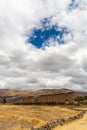 Raqchi, Inca archaeological site in Cusco, Peru Ruin of Temple at Chacha,South America Royalty Free Stock Photo