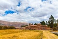 Raqchi, Inca archaeological site in Cusco, Peru (Ruin of Temple of Wiracocha) at Chacha, America Royalty Free Stock Photo