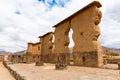 Raqchi, Inca archaeological site in Cusco, Peru (Ruin of Temple of Wiracocha) at Chacha, America Royalty Free Stock Photo