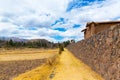 Raqchi, Inca archaeological site in Cusco, Peru (Ruin of Temple of Wiracocha) at Chacha,America Royalty Free Stock Photo