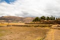 Raqchi, Inca archaeological site in Cusco, Peru (Ruin of Temple of Wiracocha) at Chacha,America Royalty Free Stock Photo