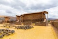 Raqchi, Inca archaeological site in Cusco, Peru (Ruin of Temple of Wiracocha) at Chacha Royalty Free Stock Photo