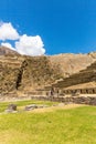 Raqchi, Inca archaeological site in Cusco, Peru Ruin of Temple of Wiracocha Royalty Free Stock Photo