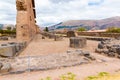 Raqchi, Inca archaeological site in Cusco, Peru (Ruin of Temple of Wiracocha) at ,South America Royalty Free Stock Photo