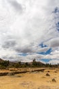 Raqchi, Inca archaeological site in Cusco, Peru Ruin of Temple of Wiracocha,South America Royalty Free Stock Photo