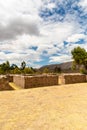 Raqchi, Inca archaeological site in Cusco, Peru Ruin of Temple of Wiracocha,South America Royalty Free Stock Photo