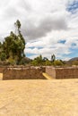Raqchi, Inca archaeological site in Cusco, Peru Ruin of Wiracocha at Chacha,South America Royalty Free Stock Photo