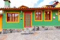 Raquira typical traditional colorful house