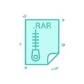 RAR application download file files format icon vector design Royalty Free Stock Photo