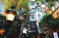 Rare amazing super-wide-angle view of the Hundertwasser House