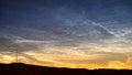 Rare atmospheric phenomenon noctilucent clouds. Royalty Free Stock Photo