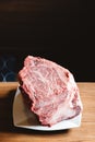 Rare authentic A5 Grade Japanese Wagyu beef Filet Mignon with high-marbled texture. Boneless and juicy for making Shabu and sushi