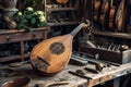 Rare Authentic musical instruments collection. Generate ai