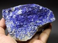 Rare Electric Blue Hauyne Mineral Specimen Royalty Free Stock Photo