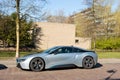 Rare BMW i8 electric sports car parked on city street