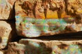 Rare boulder opal in Coober Pedy, Australia. Royalty Free Stock Photo