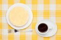 Rare cheese cake and coffee Royalty Free Stock Photo