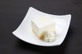 Rare cheese cake with whiped cream Royalty Free Stock Photo