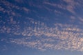 Clouds and the moon on a blue sky Royalty Free Stock Photo