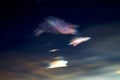 Rare and colorful Polar Stratospheric Clouds Royalty Free Stock Photo