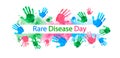 Rare Disease Day Poster or Banner. vector illustration