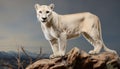 Rare Encounter: The Elegance of a White Mountain Lion