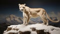 Rare Encounter: The Elegance of a White Mountain Lion
