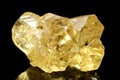 Rare clear yellow Chrysoberyl crystal Royalty Free Stock Photo