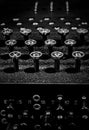 Rare German World War II Enigma machine keyboard in black and white