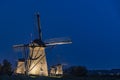 Rare illuminated windmill at Kinderdjik Royalty Free Stock Photo