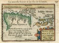 Rare Old Map Nouvelle Guinee & Les Isles de Solomon. Pacific Bertius 1602 Royalty Free Stock Photo